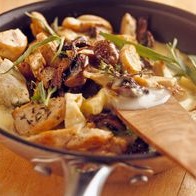 Émincé de poulet crème girolles (sous-vide)