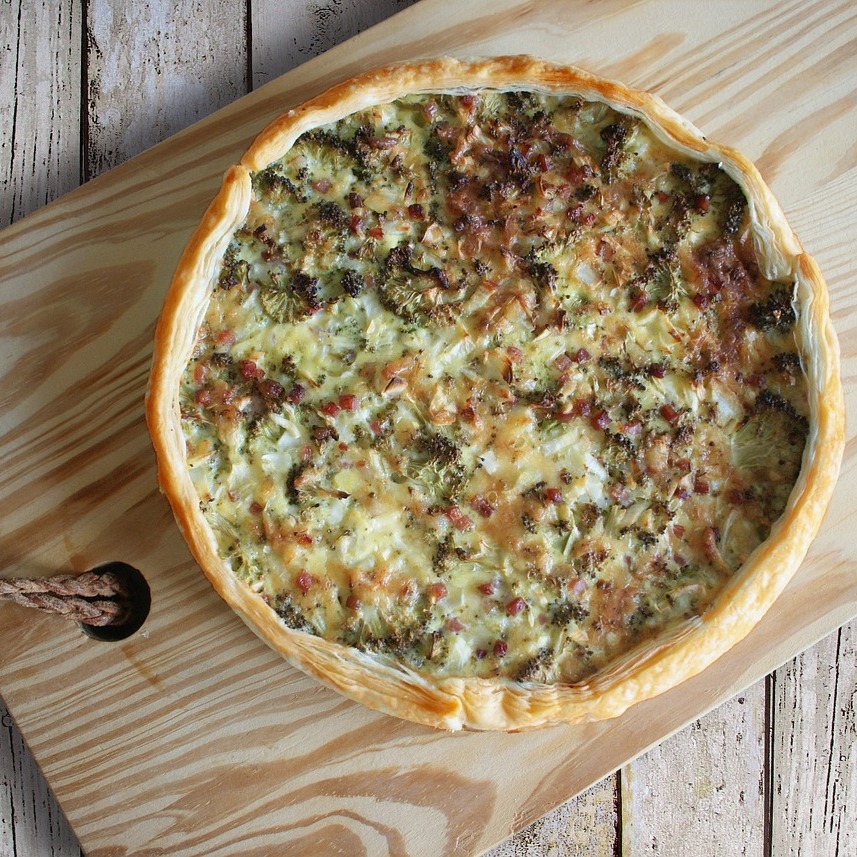 Quiche poireaux lardons