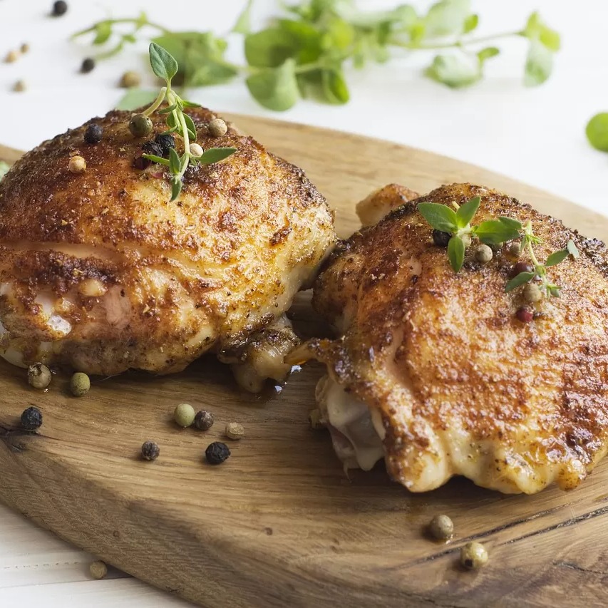 Cuisse de poulet désossée ail des ours (sans peau)